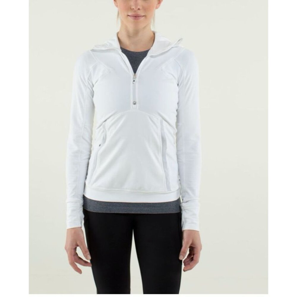 Lululemon Winter Sprinter Hoodie Jacket White Size 8